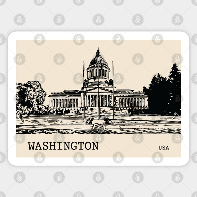 Washington State USA Sticker by Lakeric
